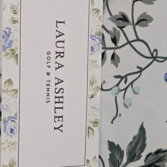 Laura Ashley Golf & Tennis Collared Shirt XS Sleeveless BLUE Floral NWT ATHLEISU - Picture 4 of 9